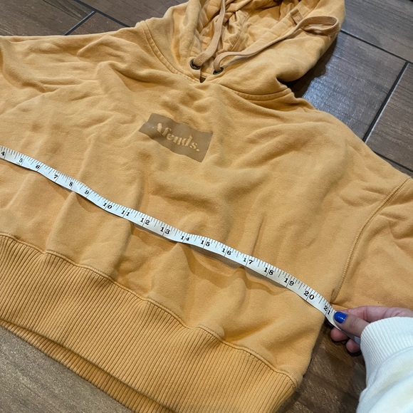 Afends Cropped Logo Hoodie Small Yellow - Picture 4 of 6